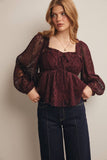Daphne Blouse in Burgundy