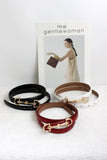 A2408DJN36588 - Slim Leather Belt with Equestrian Buckle