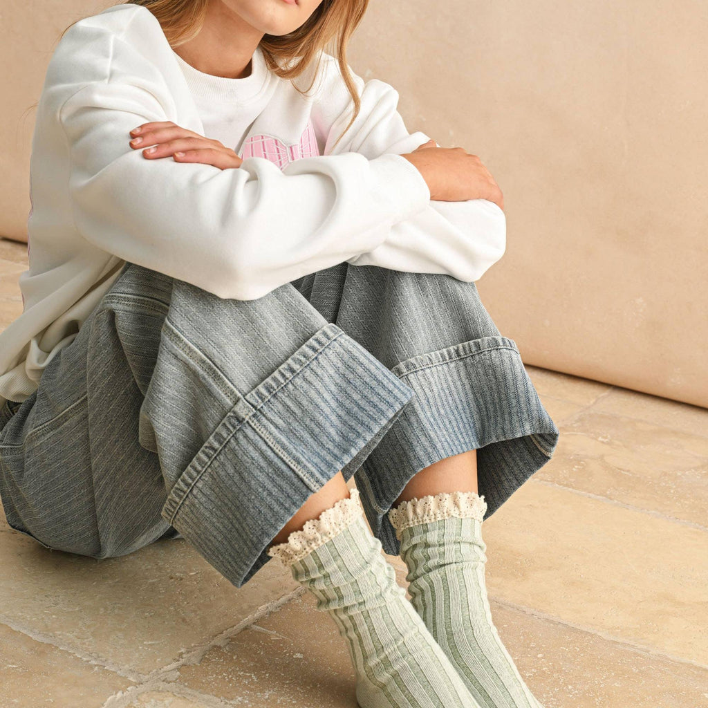 DYE & WASH CROCHET TRIM SOCKS