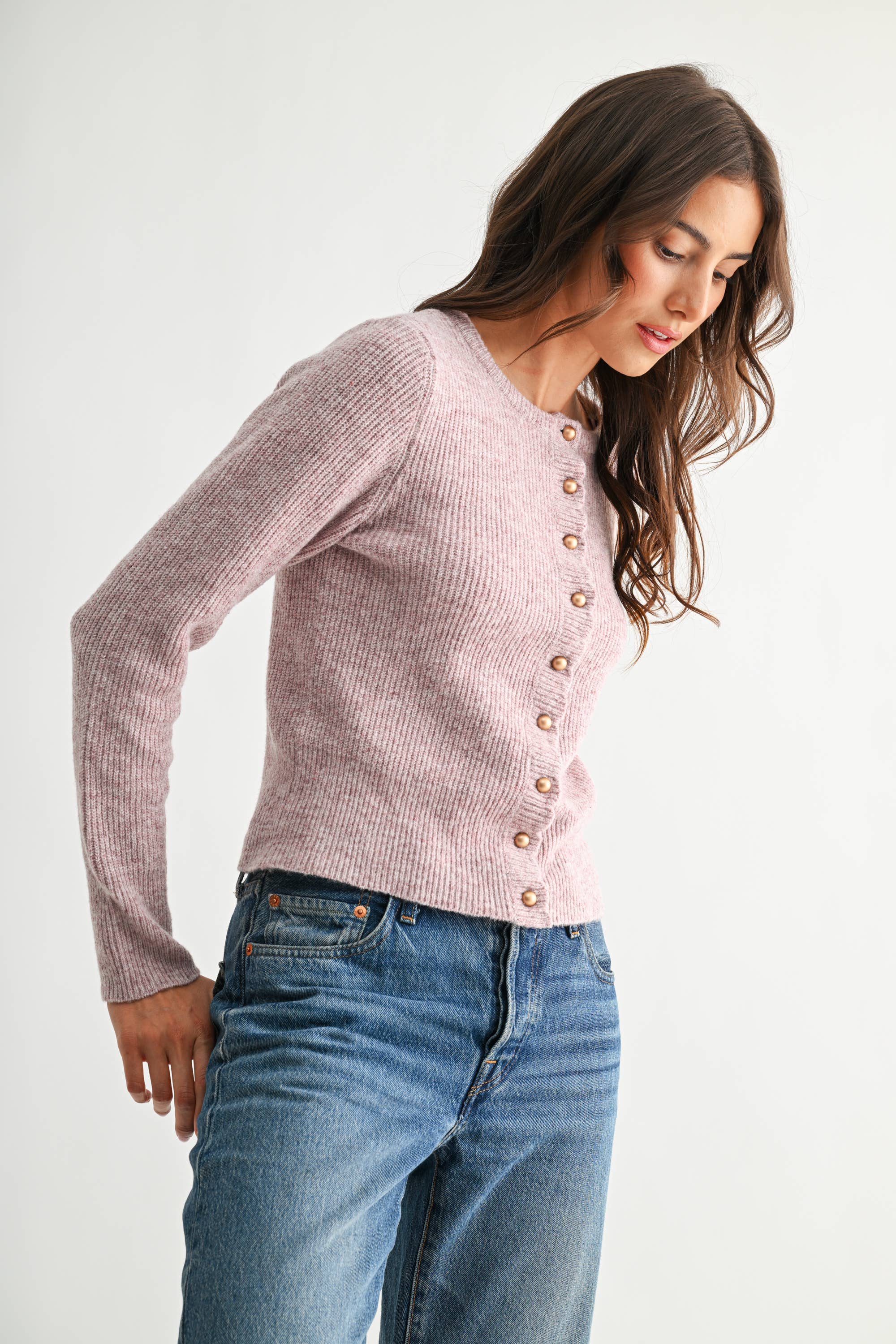 Renee Pearl Button Cardigan