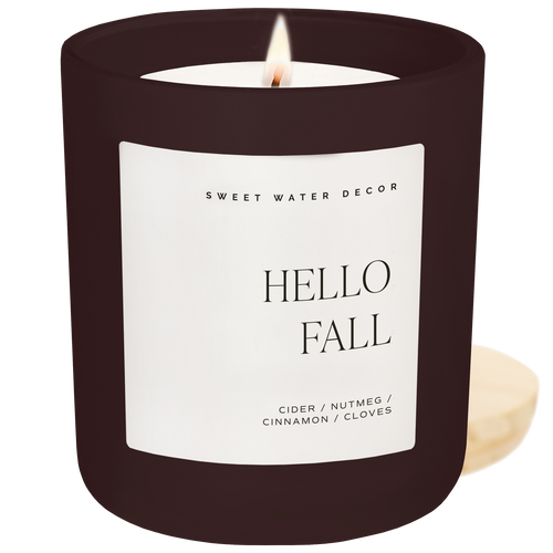 *NEW* Hello Fall 15 oz Candle, Matte Jar - CLEARANCE