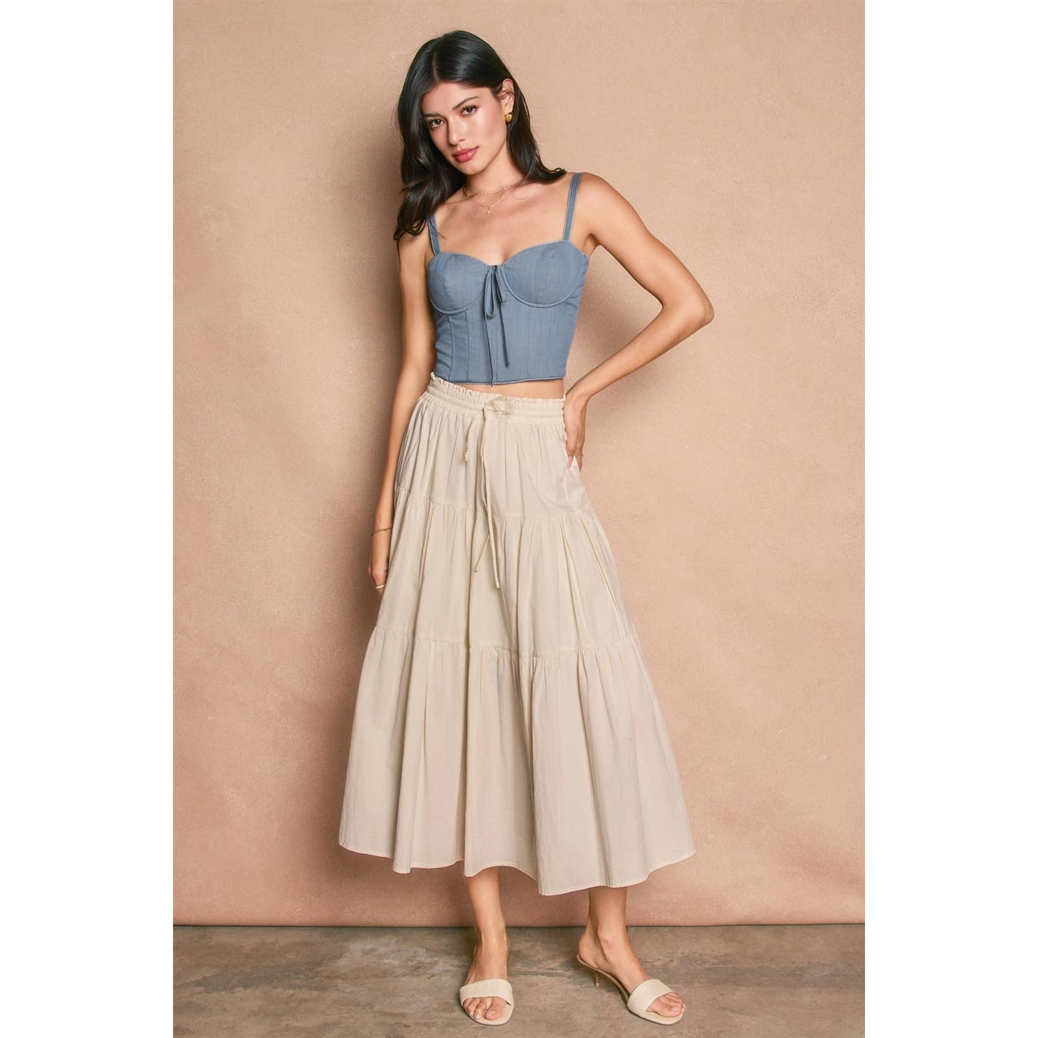 Picot Edge Corset Top