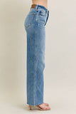 Medium Vintage Wash Wide Leg With Destroy