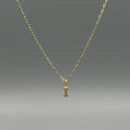 Gold Block Letter Necklace