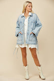 Side Tie Denim Jacket