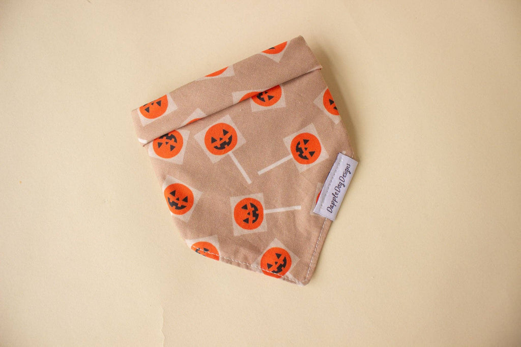 Pumpkin Lollipops Bandana - Halloween Dog Bandana- CLEARANCE