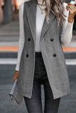 Sleeveless Lapel Blazer Long Coat GSS120