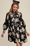 Floral Tiered Shirt Dress