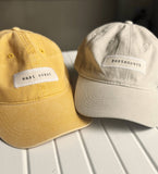 Custom Hand Stamped Baseball Cap - Stone