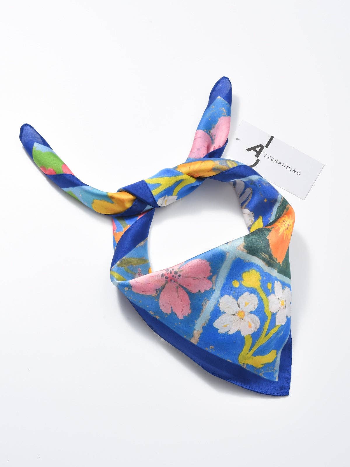 Scarvii - Romantic Floral Panel Border Print Scarf