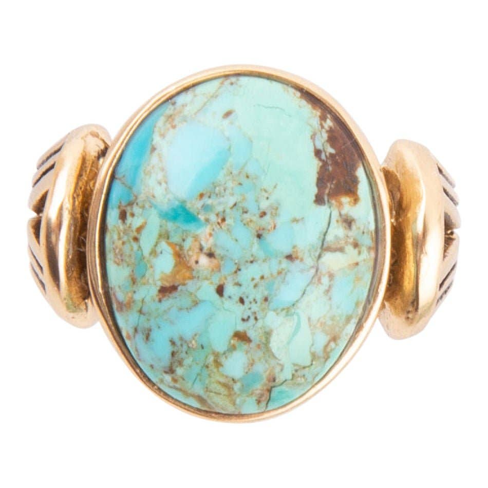 Nova Turquoise and Bronze  Oval Ring