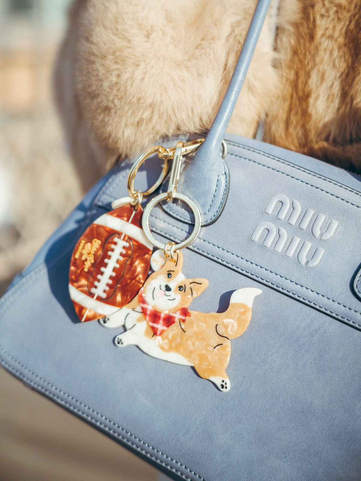 Corgi Bag Charm Keychain