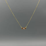 Gold Baguette Birthstone Necklace