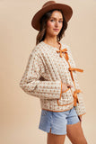 Quilted Bow Tie Puffer Jacket