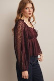 Daphne Blouse in Burgundy