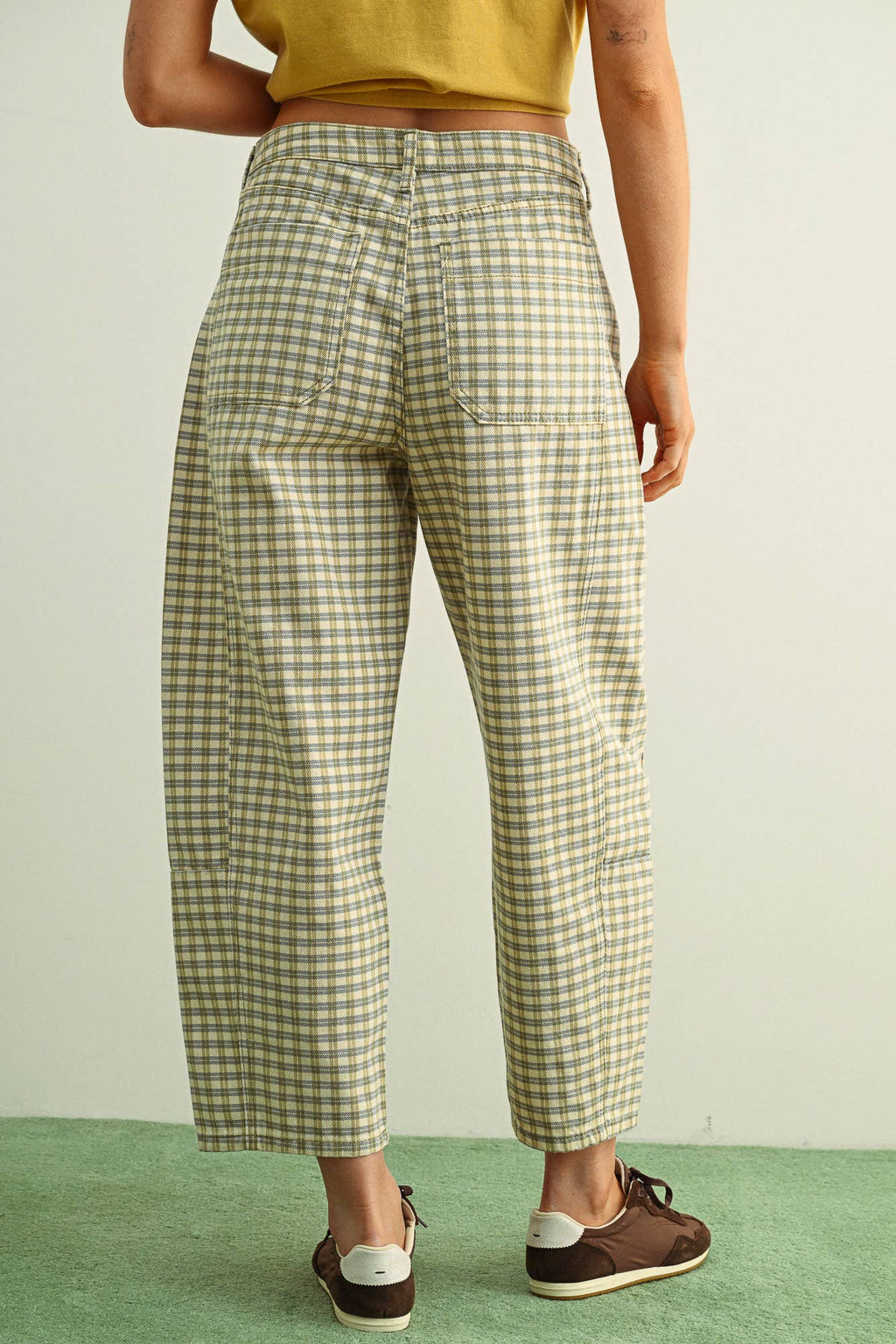 Mini Checker Barrel Pants - 6 Colors