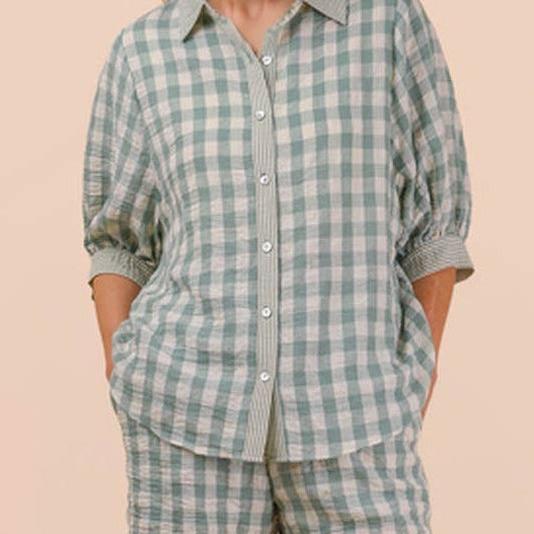 Checkered Drawstring Shorts