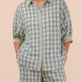 Checkered Drawstring Shorts