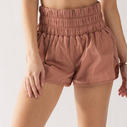 Viral Smocked Waist Running Shorts