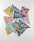 Custom city / state / location pennant