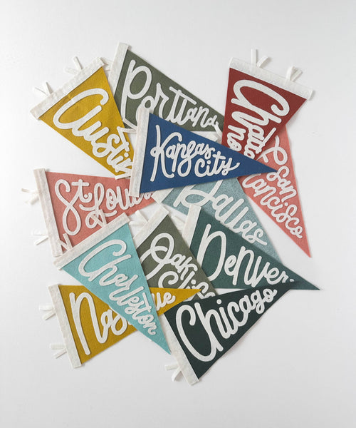 Custom city / state / location pennant
