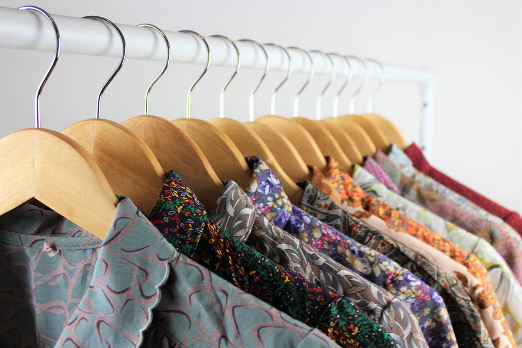 Reworked Vintage Short-Sleeve Button Up Blouse - Cropped