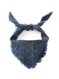 Unisex Vintage Frayed Triangle Scarf