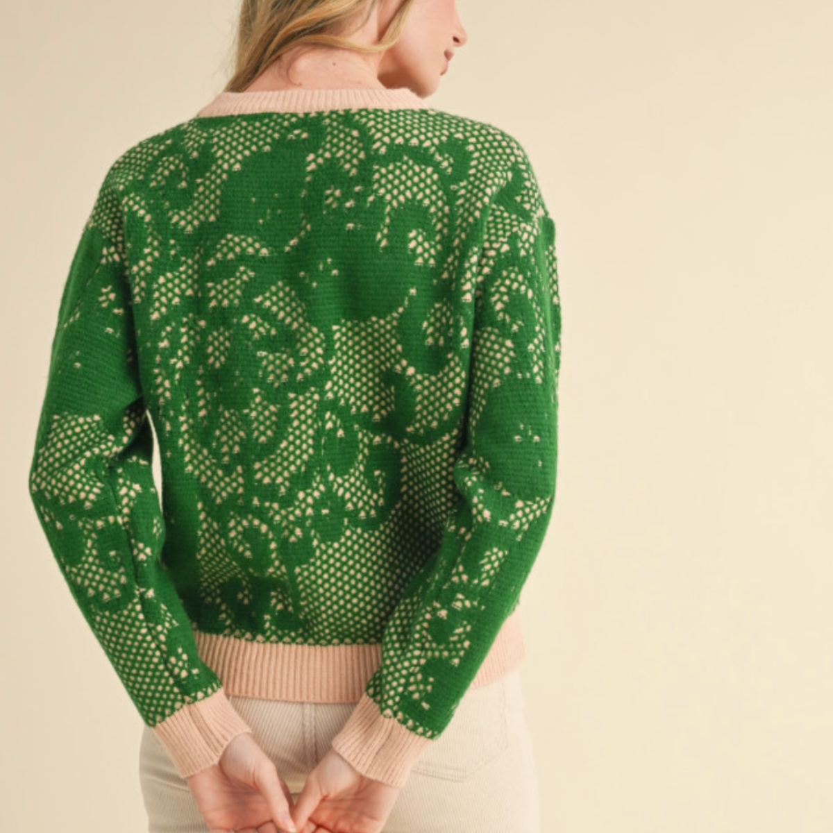 Lace Knit Pattern Sweater