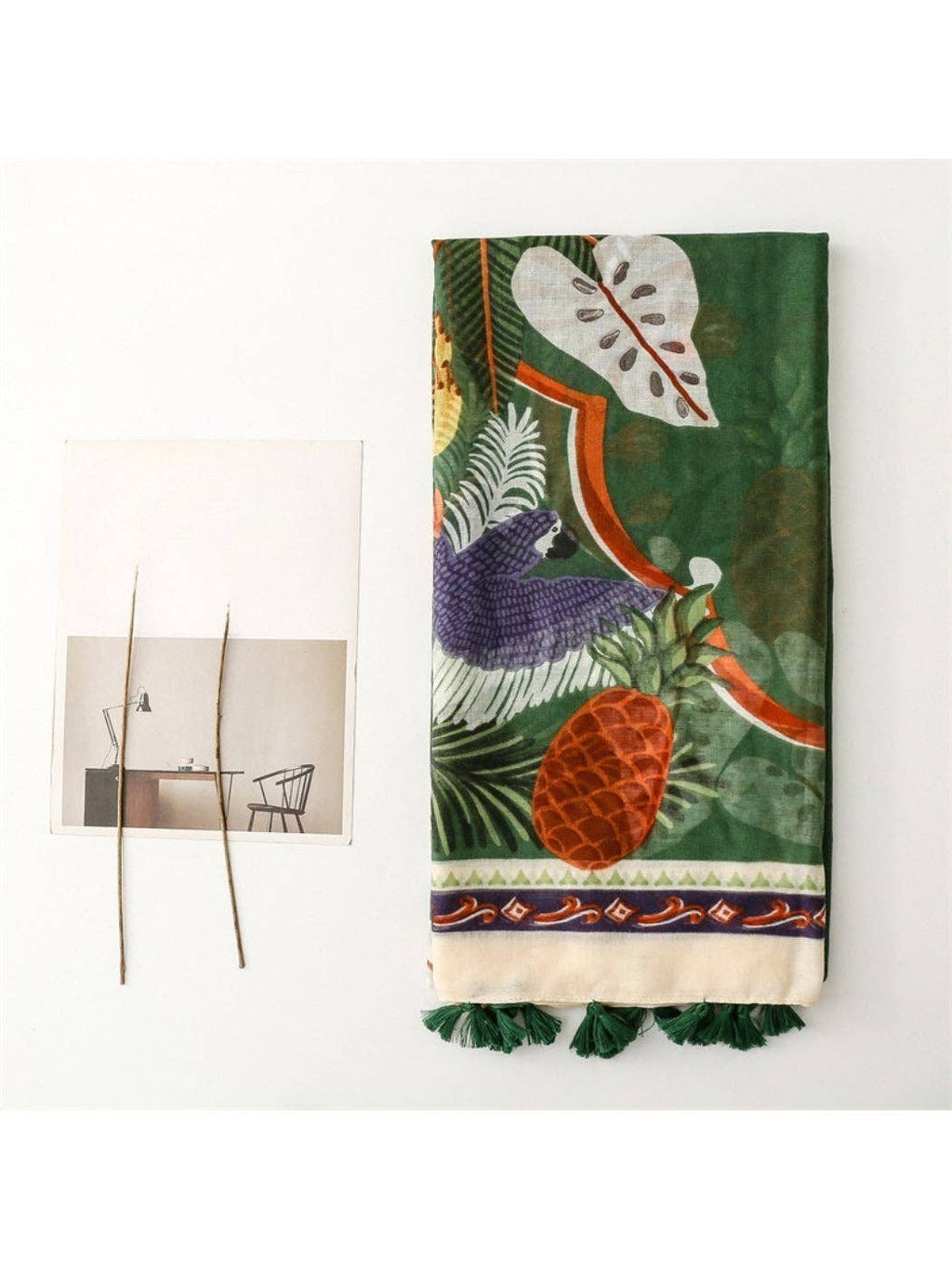 Scarvii - Tropical Botanical Illustration Lightweight Scarf