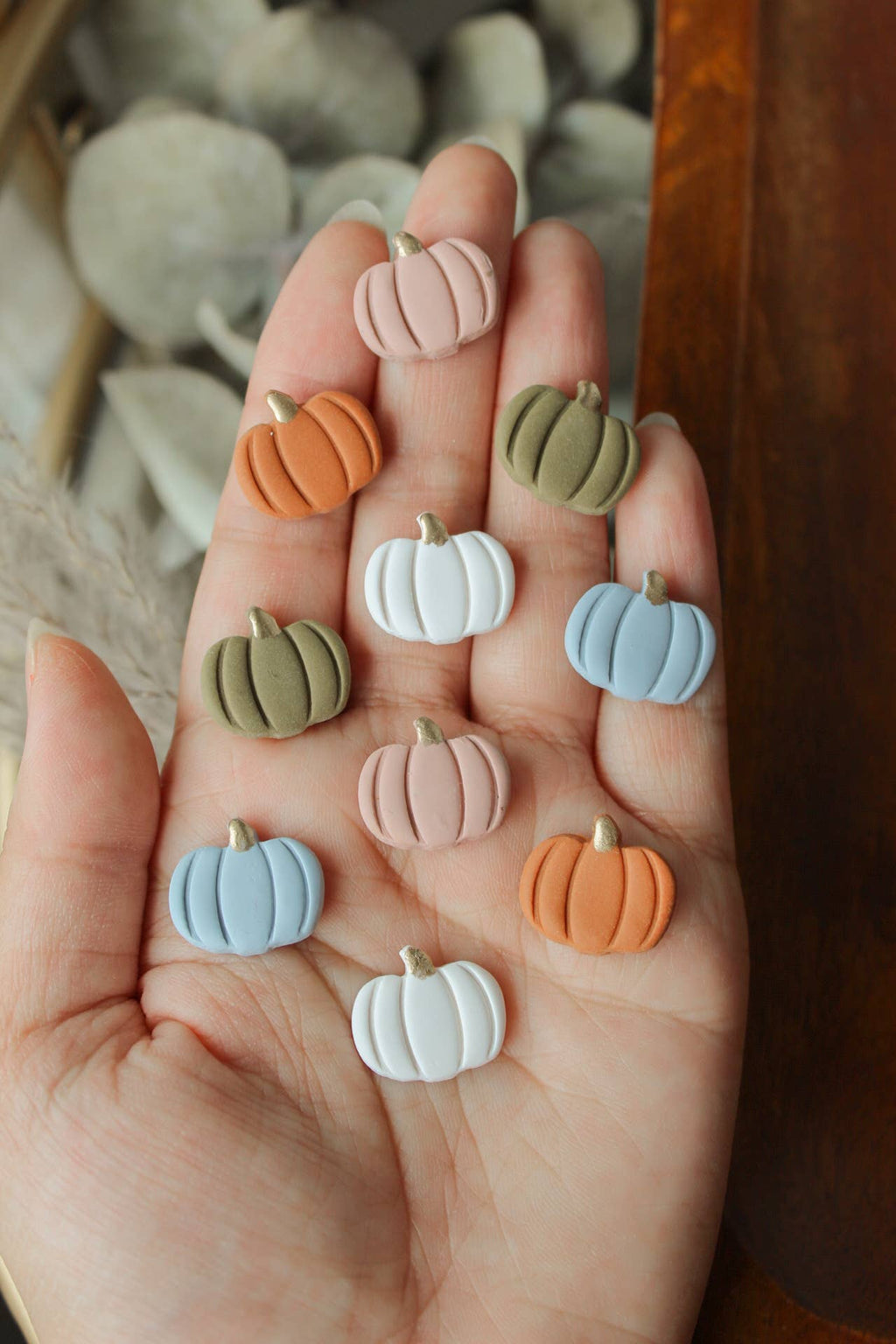 Gold Dipped Fall Pumpkin Studs