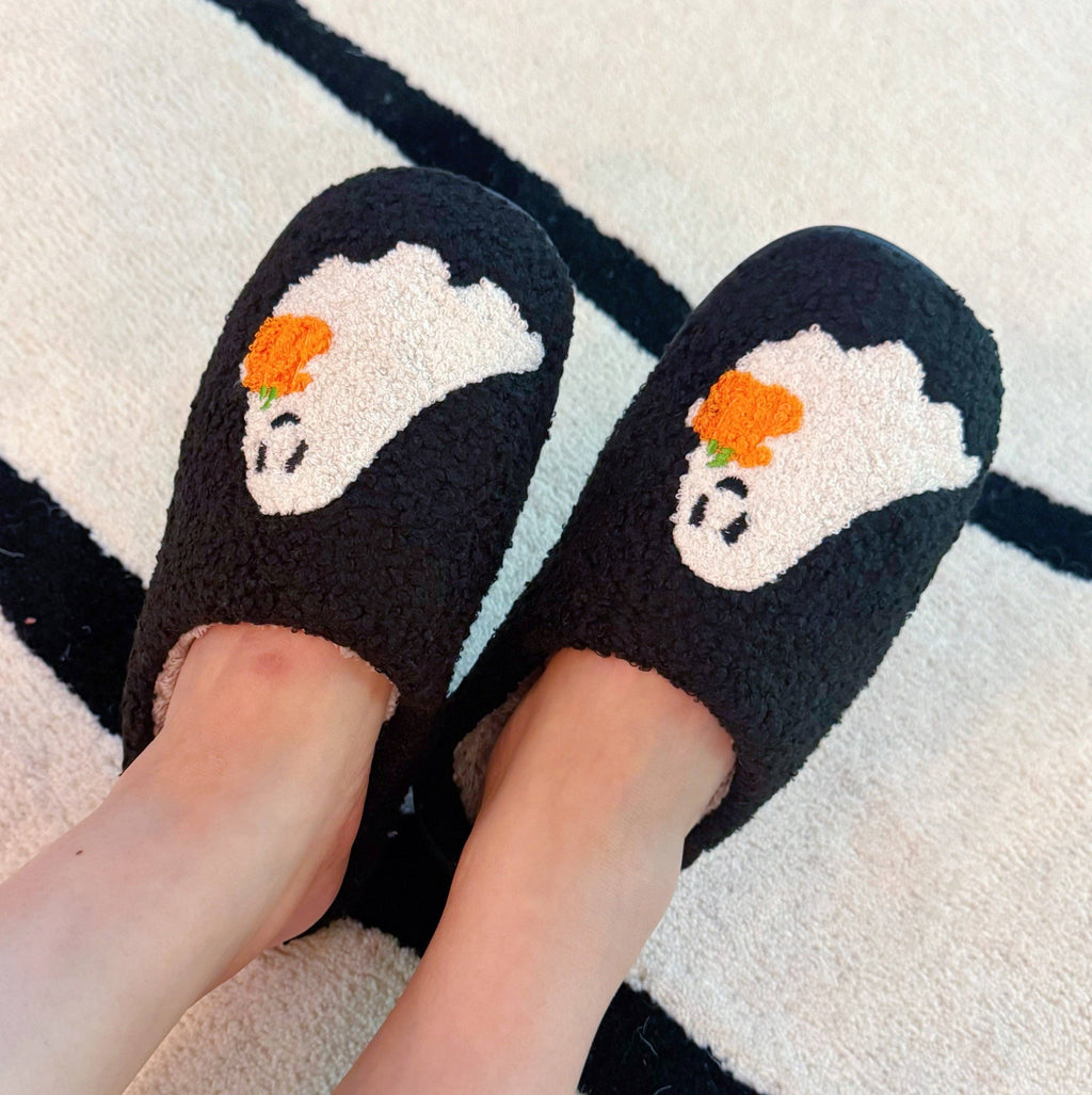 Spooky Ghost Cozy Slippers- CLEARANCE