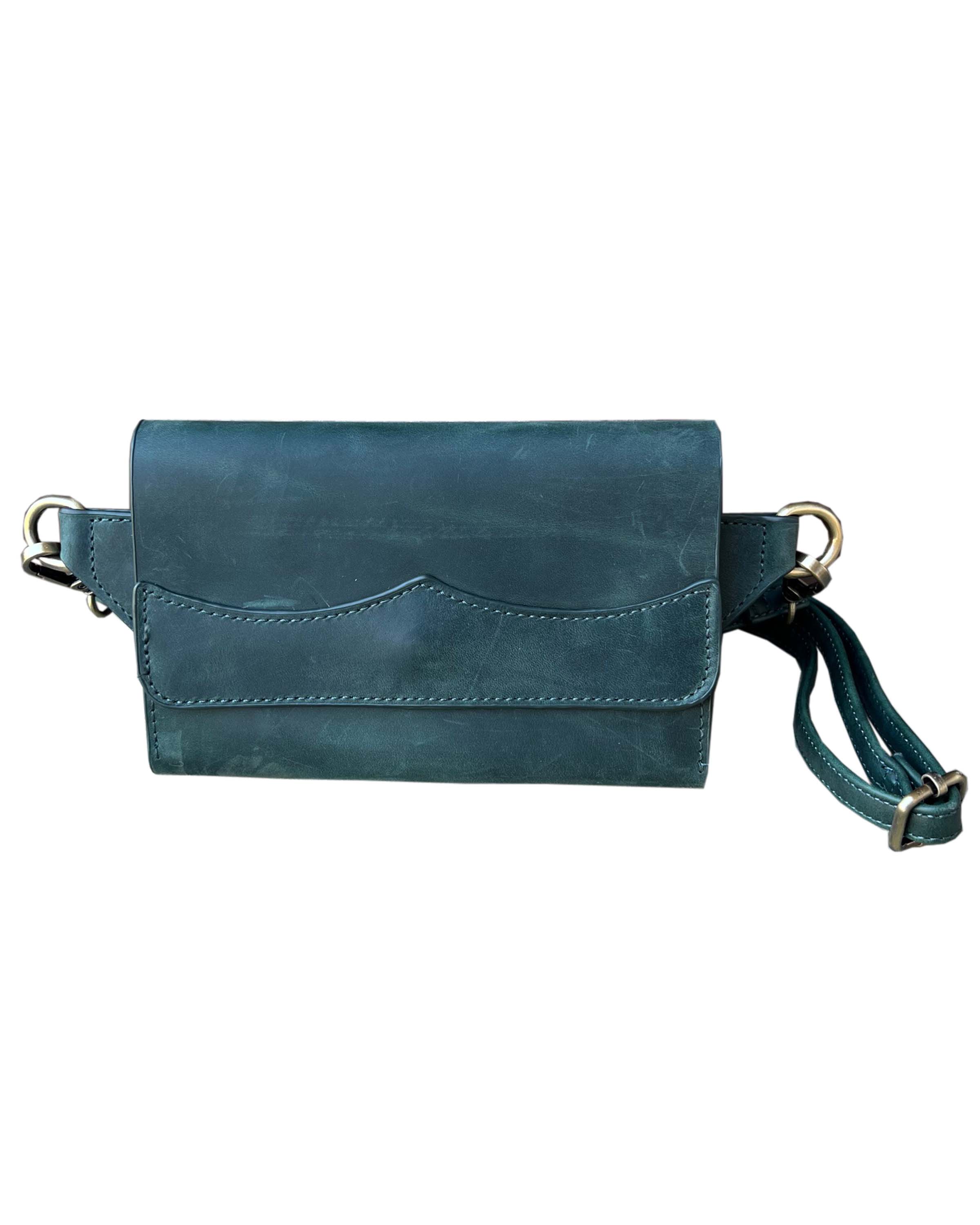 Vintage leather fanny pack sling bag waist bag