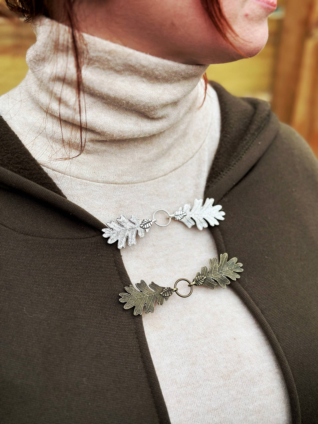 Cinch Clips for Clothing, Boho Renaissance Cloak Clasps