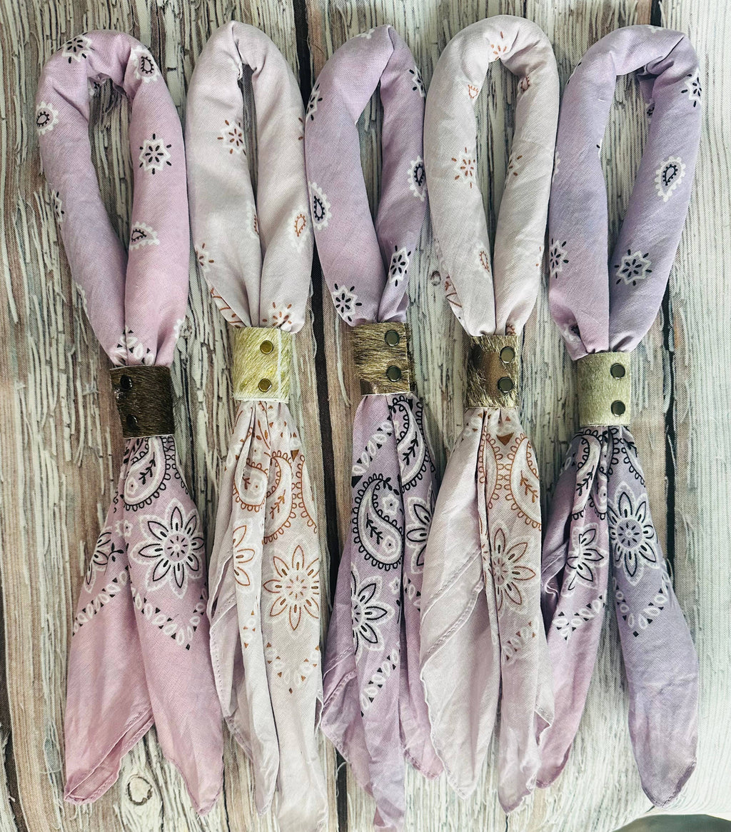 Lavender Hand Dyed Bandanas 