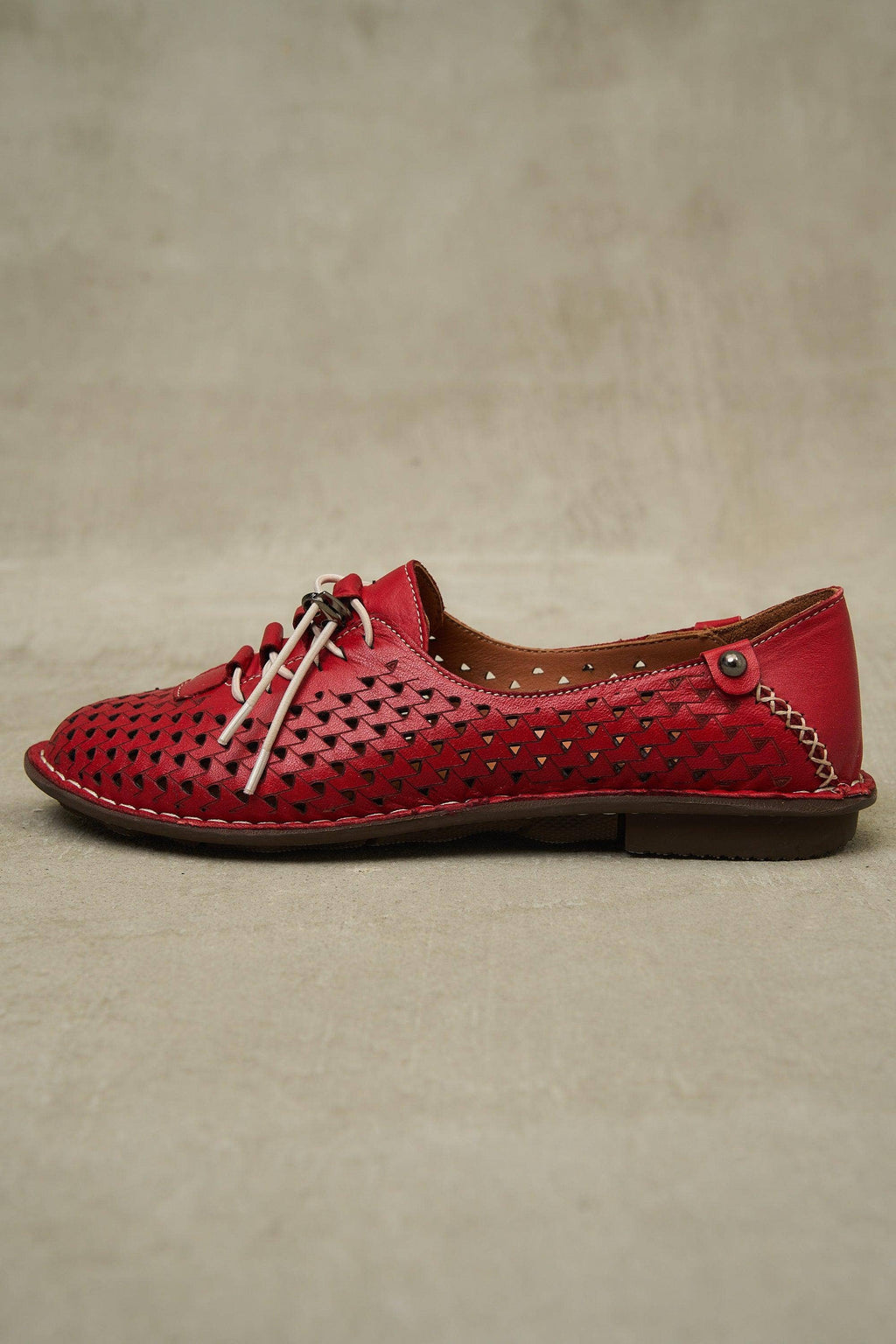 Olive JABIN Leather Flats