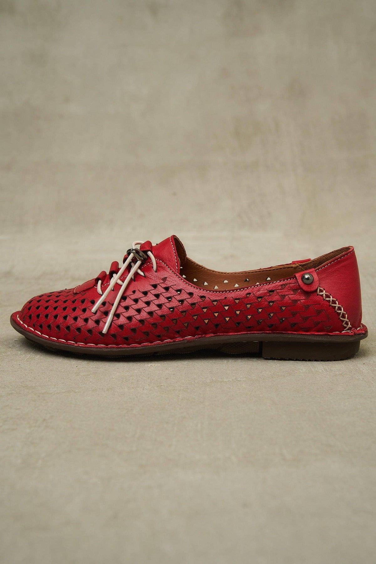 Olive JABIN Leather Flats