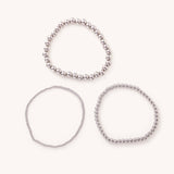 Waterproof Silver Ball Bracelets- small, medium or large