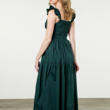 Tiered Poplin Maxi Dress