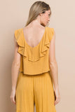 Ruffled Crop Blouse
