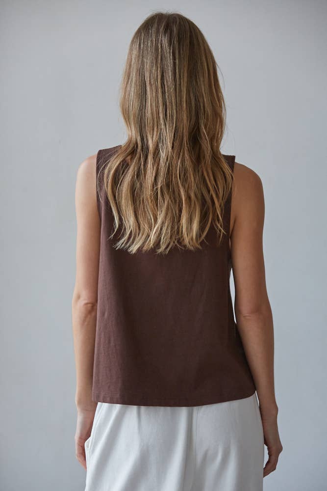 Cotton Scoop Neck Tank Top 4 Colors