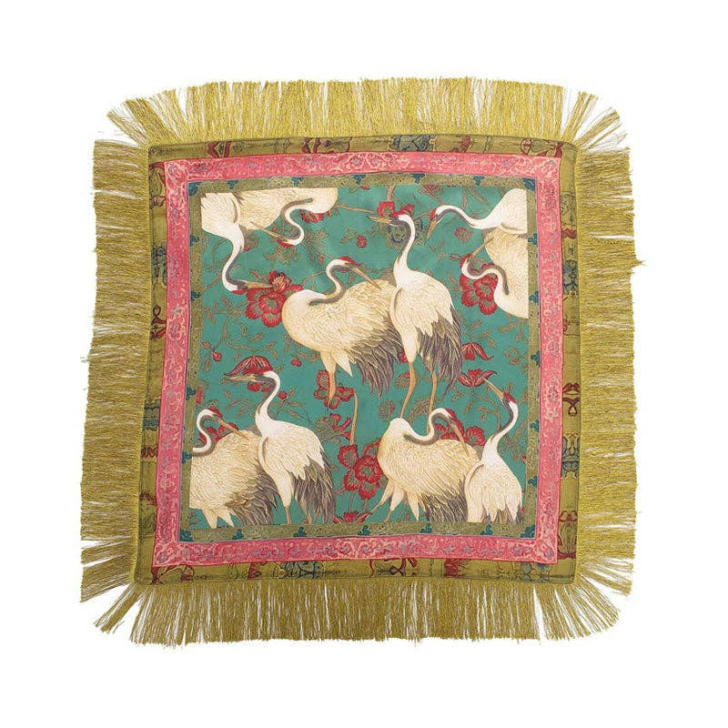 Fringed Crane Scarf
