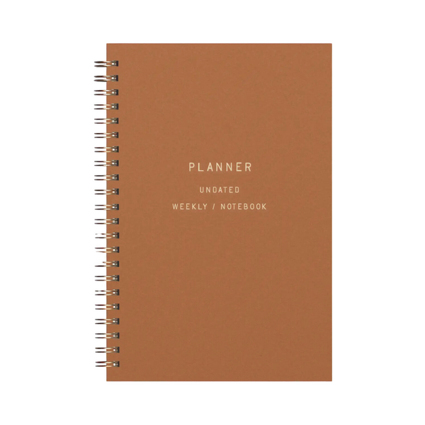 Standard Type Undated Weekly Planner Journal