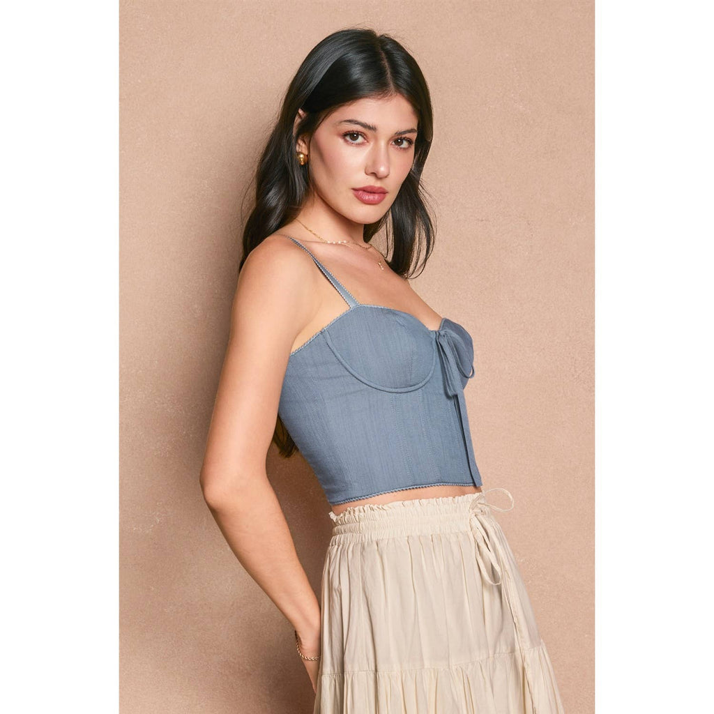 Picot Edge Corset Top