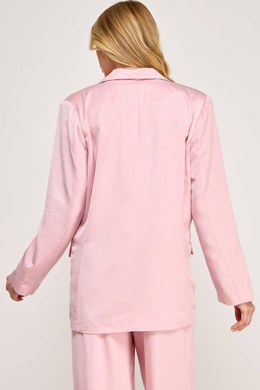 Oversized Satin Blazer