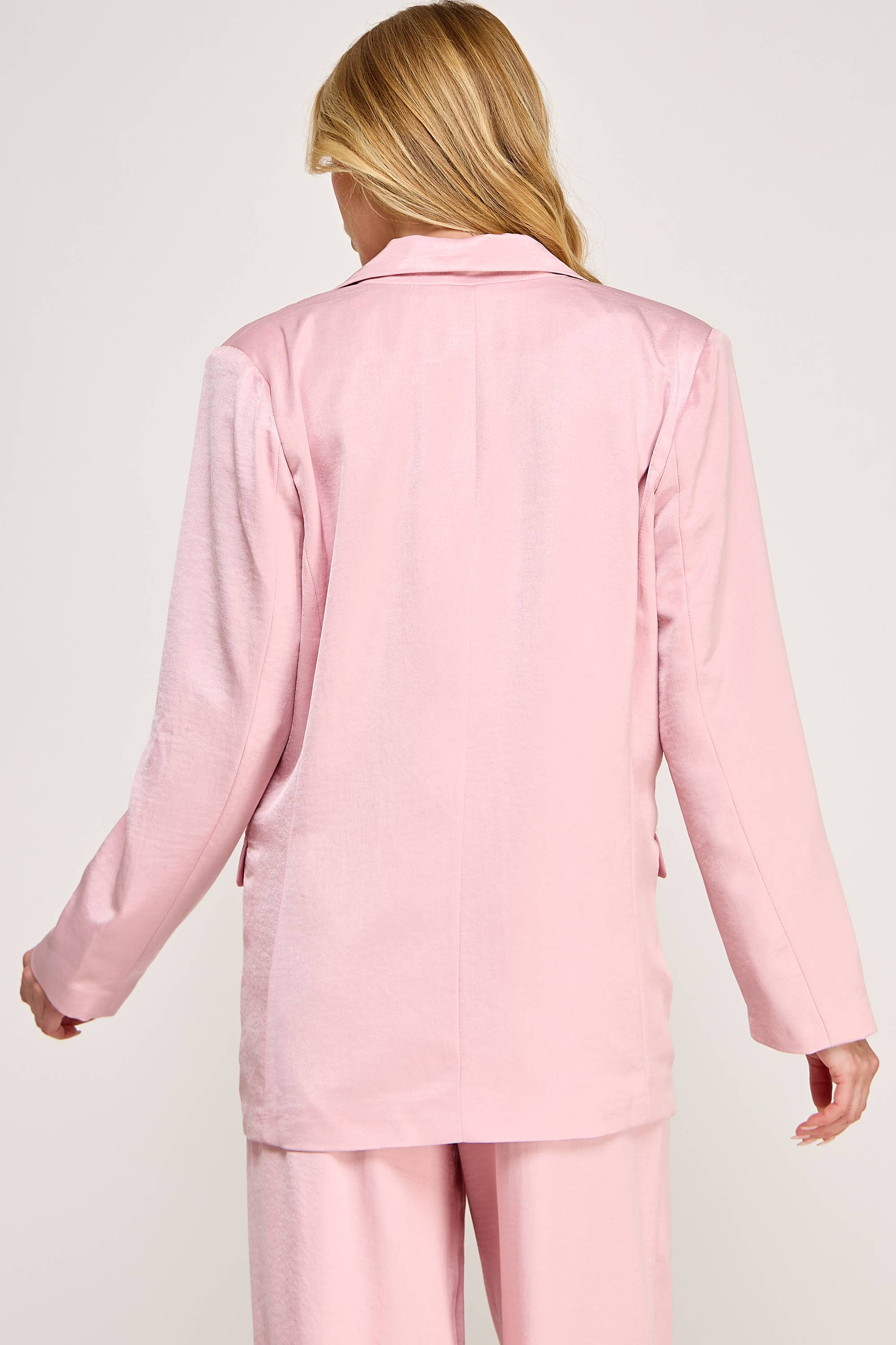 Oversized Satin Blazer