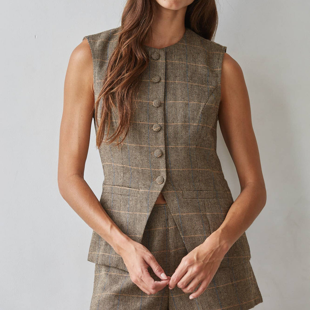 Odette Wool Button-Down Top