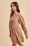 Embroidered Homestead Cotton Mini Dress