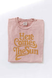 Here Comes the Sun Mineral Washed Graphic Top