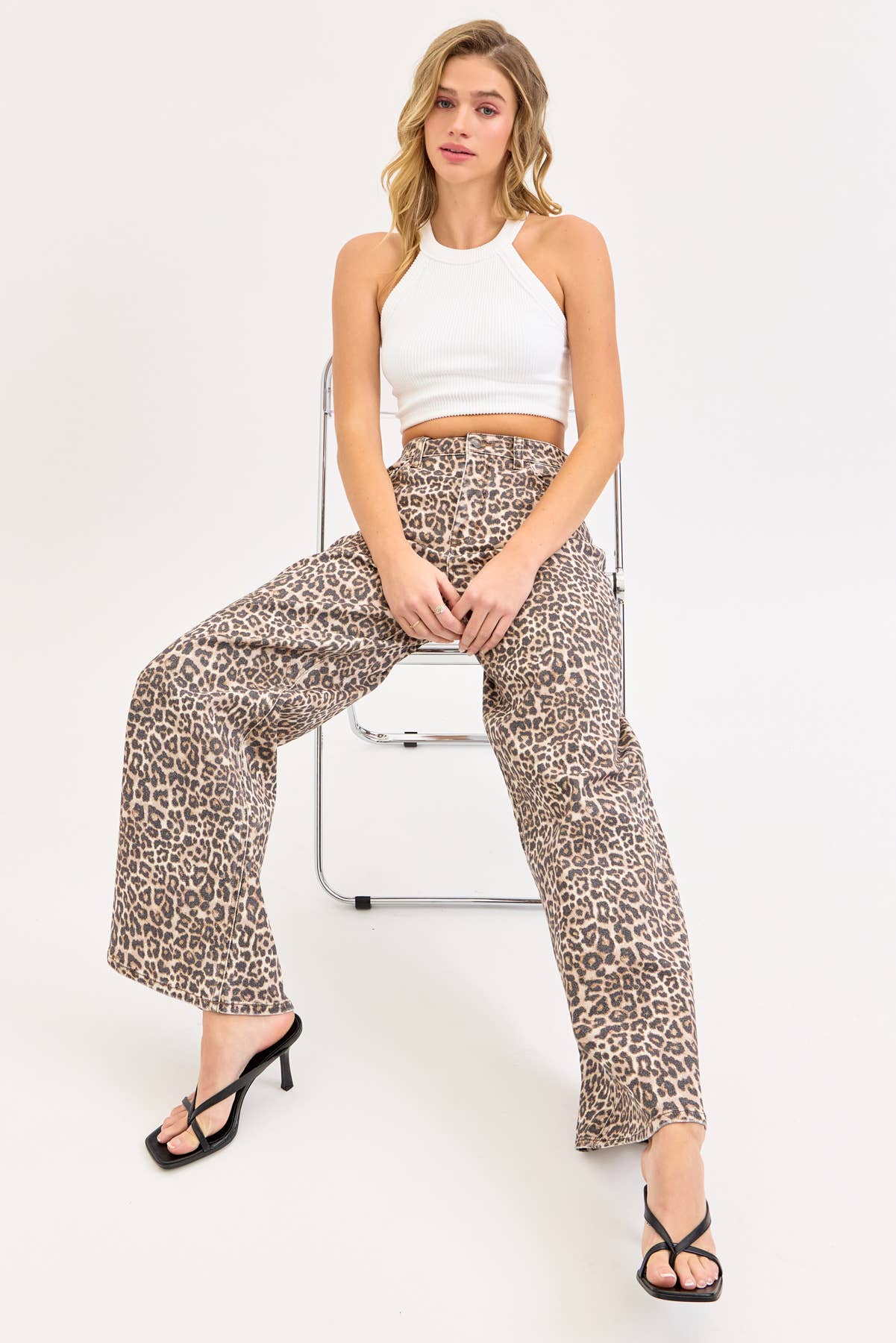 Leopard High Rise Wide Leg
