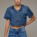 CROPPED BASEBALL SHIRT